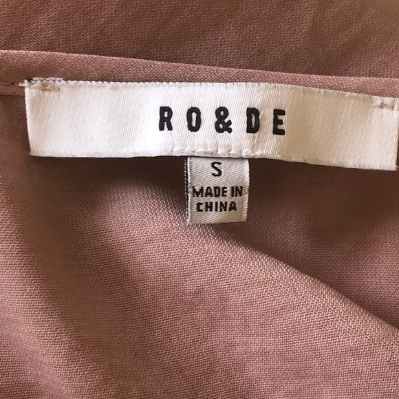 Boho Top Peplum Square Neck Mauve Size S - Picture 8 of 10